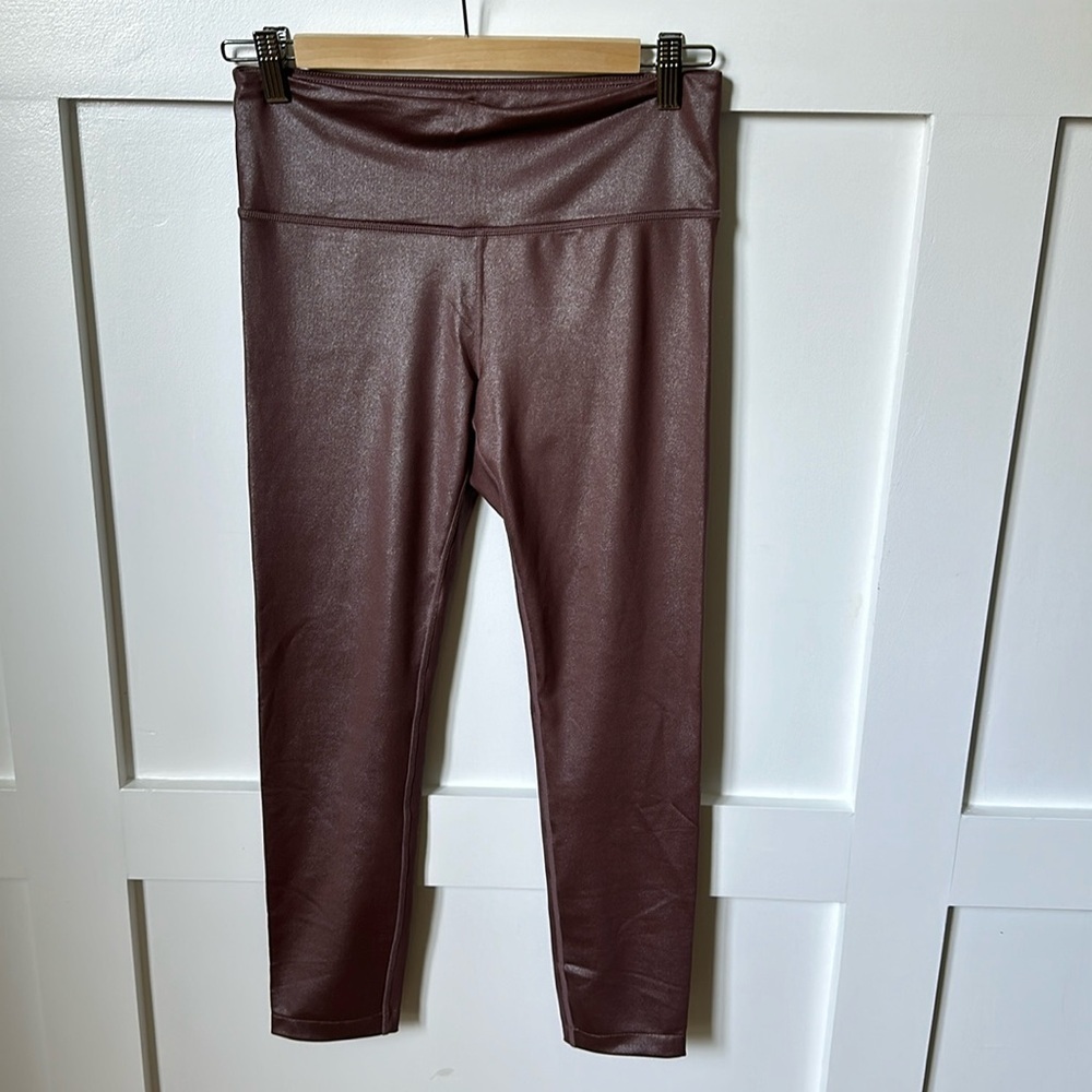 Athleta Shiny Brown Leggings